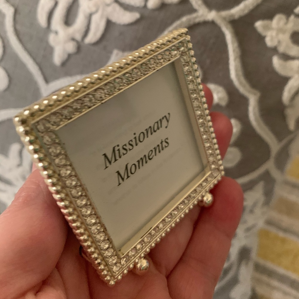 Rhinestone frame.